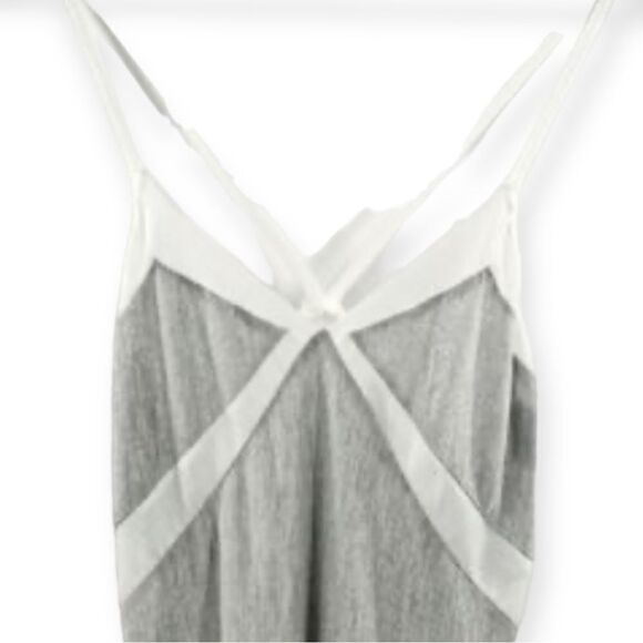 Zara White/Grey Striped Tank Top Waterfall Back small nwot - Picture 3 of 8